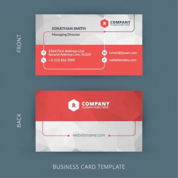 business card template flat design