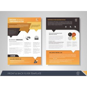 Orange business brochure vector free - 2608201602